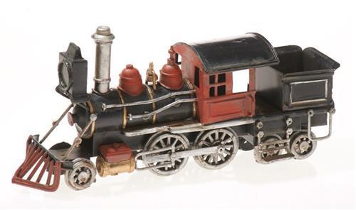 Blech-Dampflokomotive, schwarz/rot, 20,5 x 6,5 x 10 cm