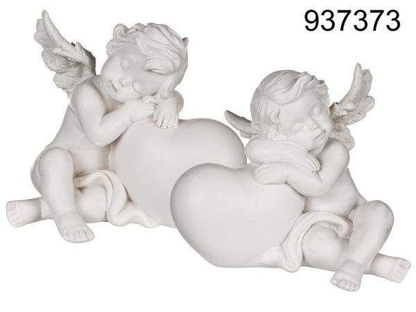 Schlafender-Engel auf Herz, ca. 11,5 x 10 cm, 2-fach sortiert aus Polyresin EAN 4029811363766 1