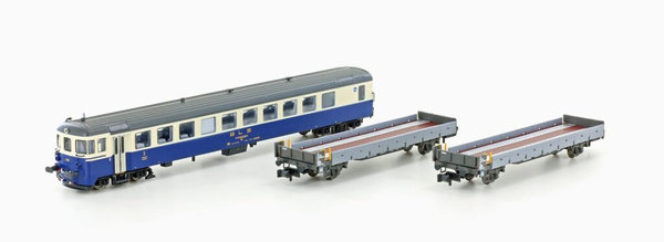 3er Set Autoverladezug BLS, bestehend aus Steuerwagen BDt und 2x Auffahrwagen # LC96009